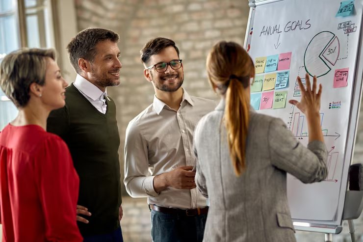 Equipe da Coccinella ADS definindo estratégia e metas